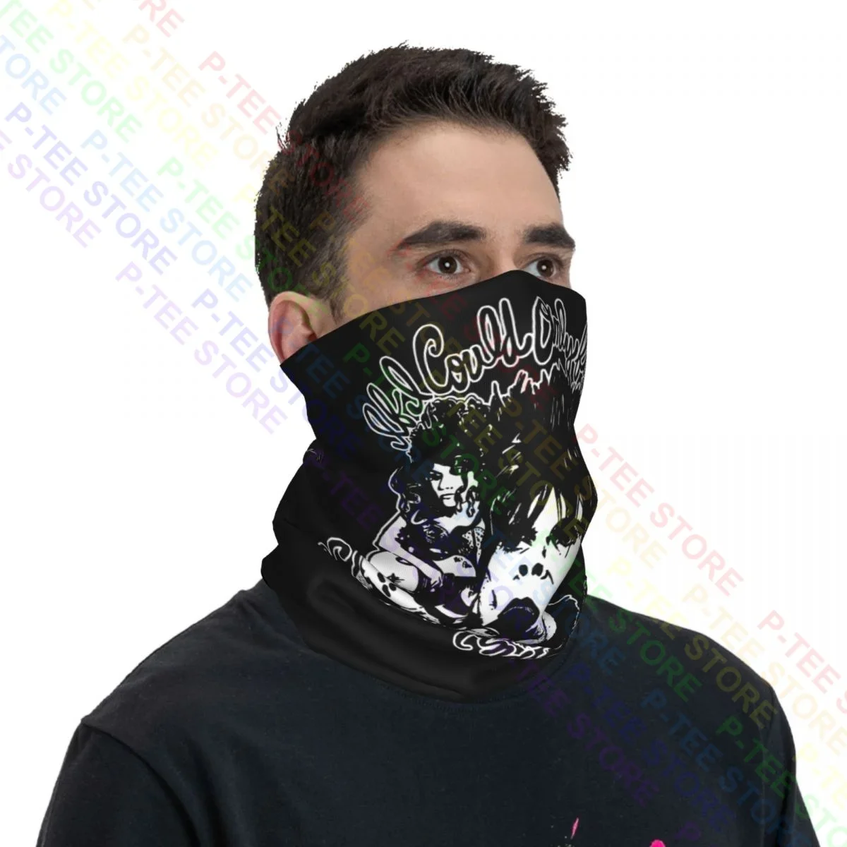 Die Krämpfe des Pop künstlers Adam Turkel Lux Innen gift Efeu Psycho billy Garage Hals Gamasche Bandana Schal Gesichts maske Kopf bedeckung