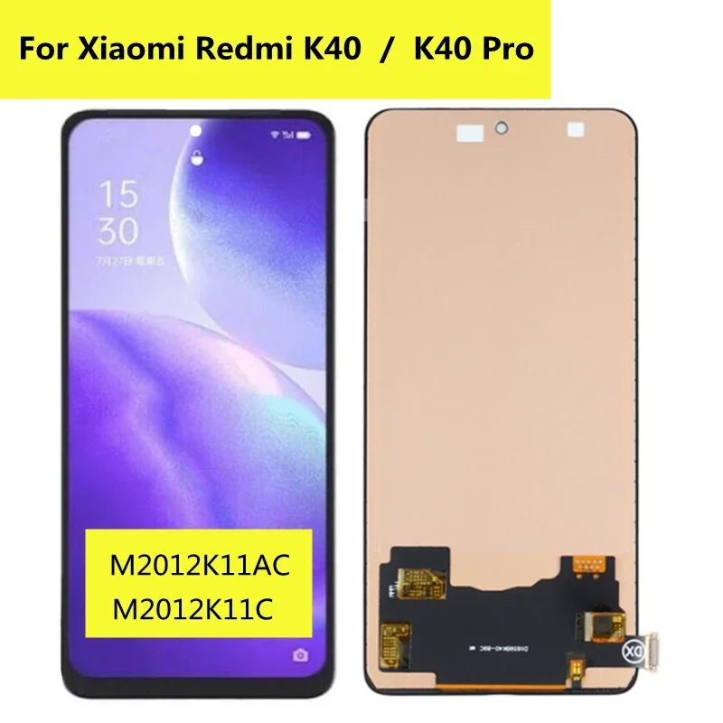 

ЖК-дисплей для Redmi K40/K40 Pro M2012K11AC/M2012K11C, сенсорная панель с дигитайзером для Redmi K40 Pro, экран 6,67 дюйма