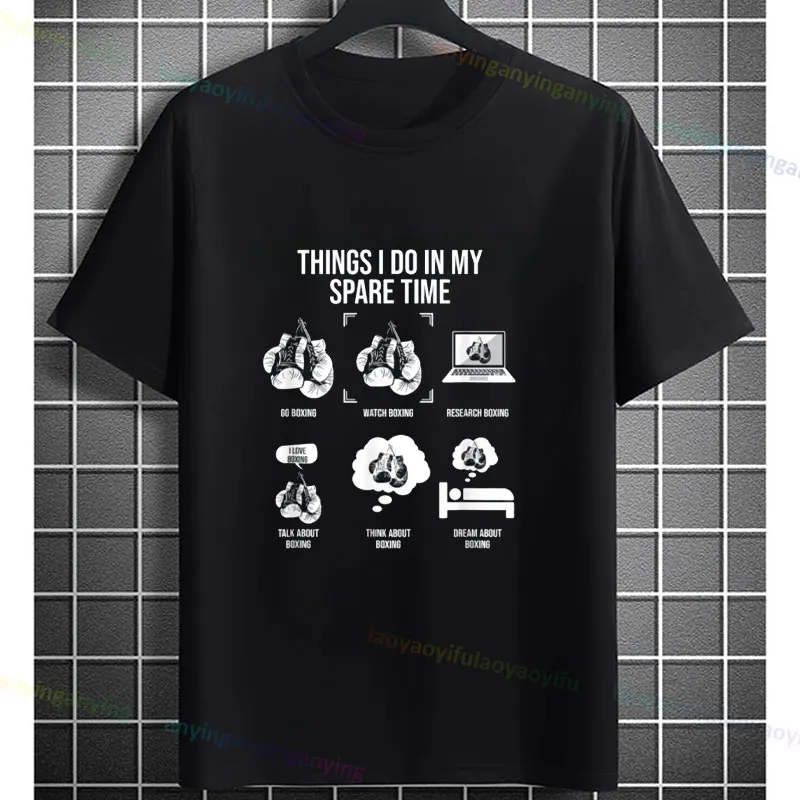 Things I Do in My Spare Time Funny Slogan Graphic Tshirt for Gun Lover Gift Originality Pure Cotton Casual Short-sleev Tshirts