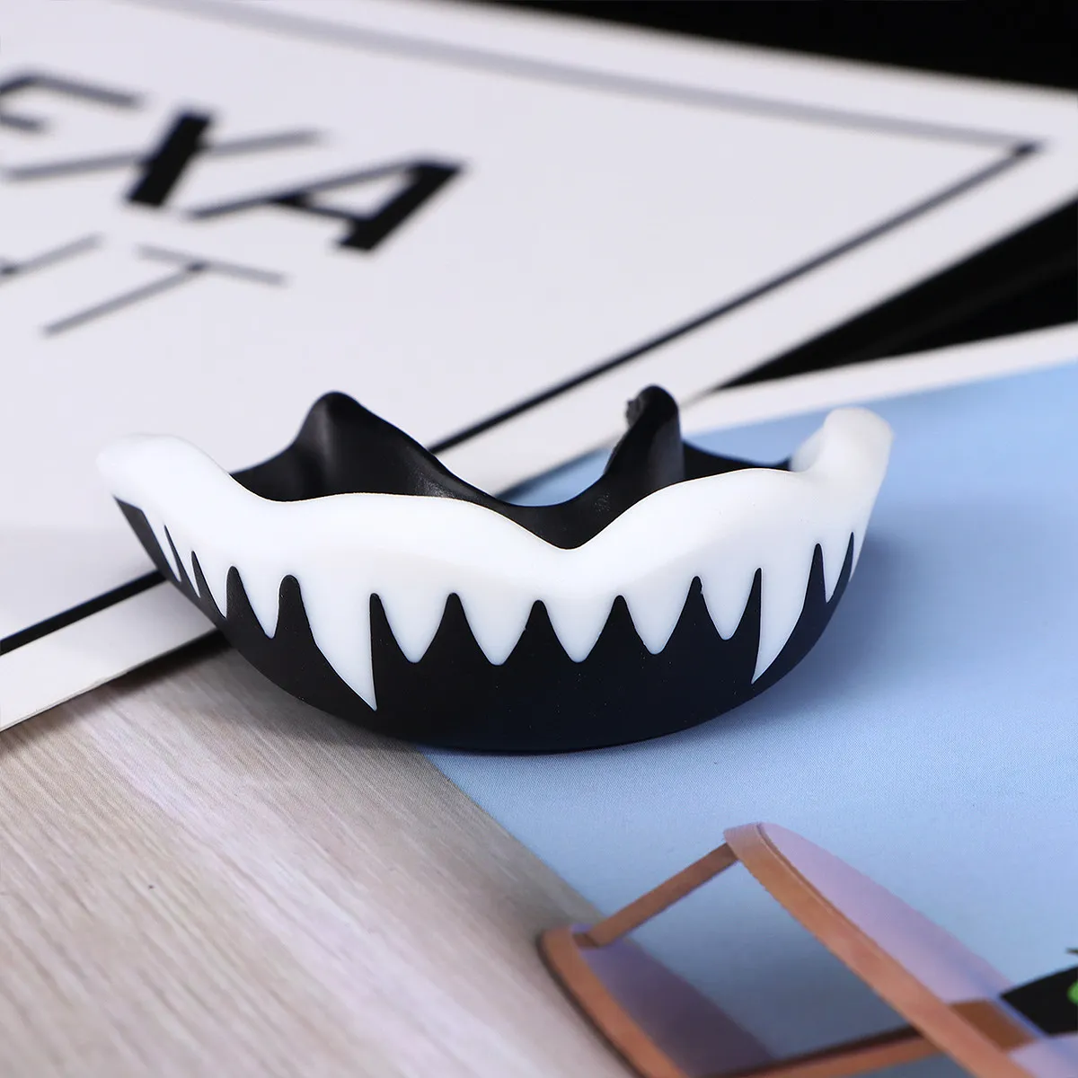 

1 шт. Защитная капа для бокса, прочная, эргономичная, из EVA, для футбола, хоккея, регби, дзюдо