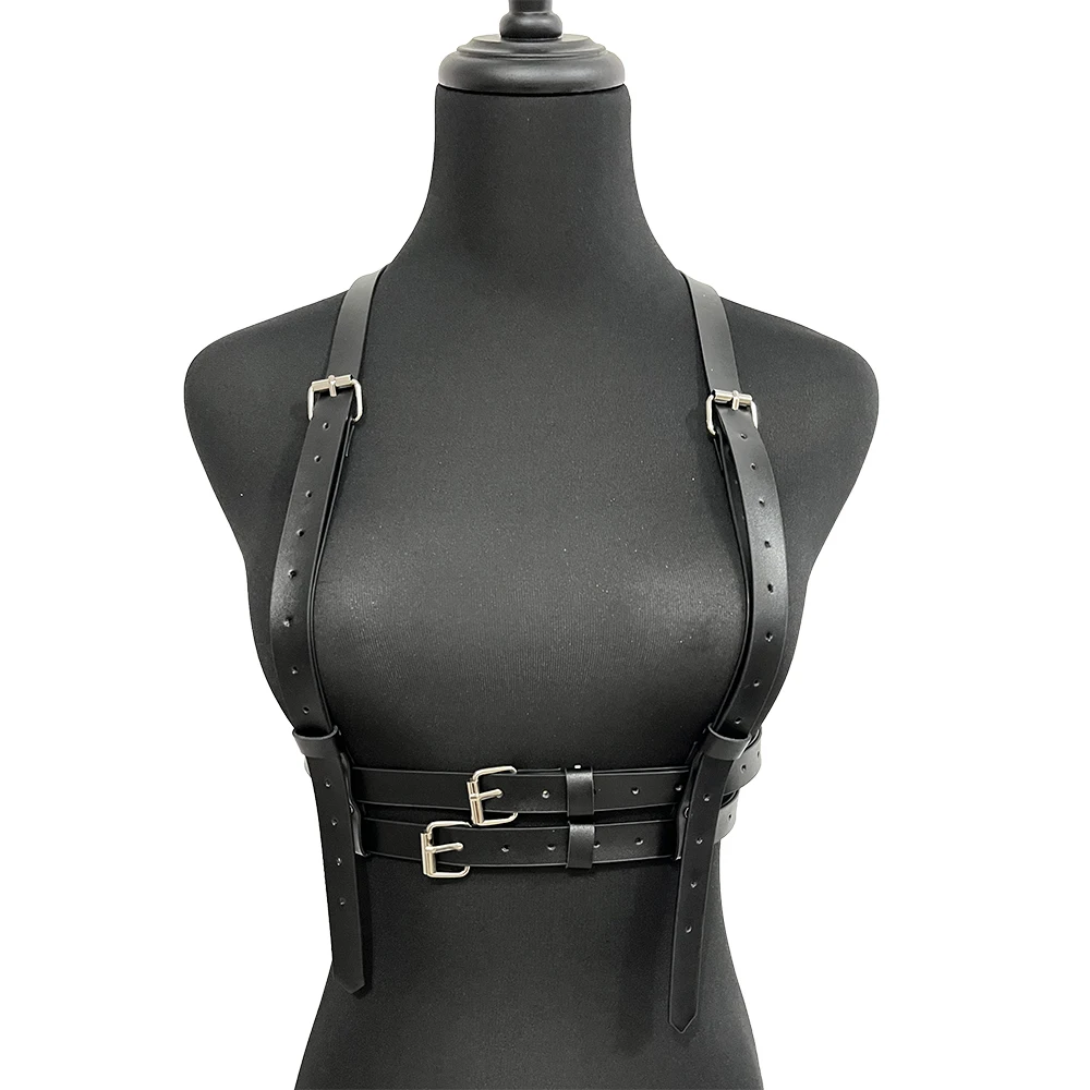 corsetto donna imbracatura donna reggicalze e autoreggenti reggiseno sexy  donna Fashion Body Harness Bondage Lingerie Leather Har reggicalze calza Lingerie per donna Goth top Sword Belt BDSM intimo donna