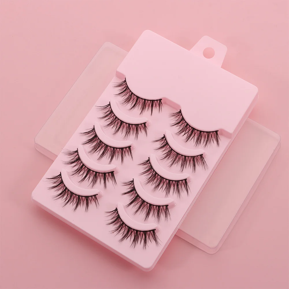 10ペア 新品 ナチュラル ロングつけまつげ ふわふわ黒軸 マンガ風まつげ ソフトクロスつけまつげ まつげエクステ