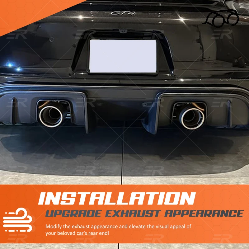 1PCS Universal Stainless Steel Exhaust Tips Modify For Car Decoration Cars Accessories Upgrade Muffler Pipe Tail Tip Nozzles - Image 4