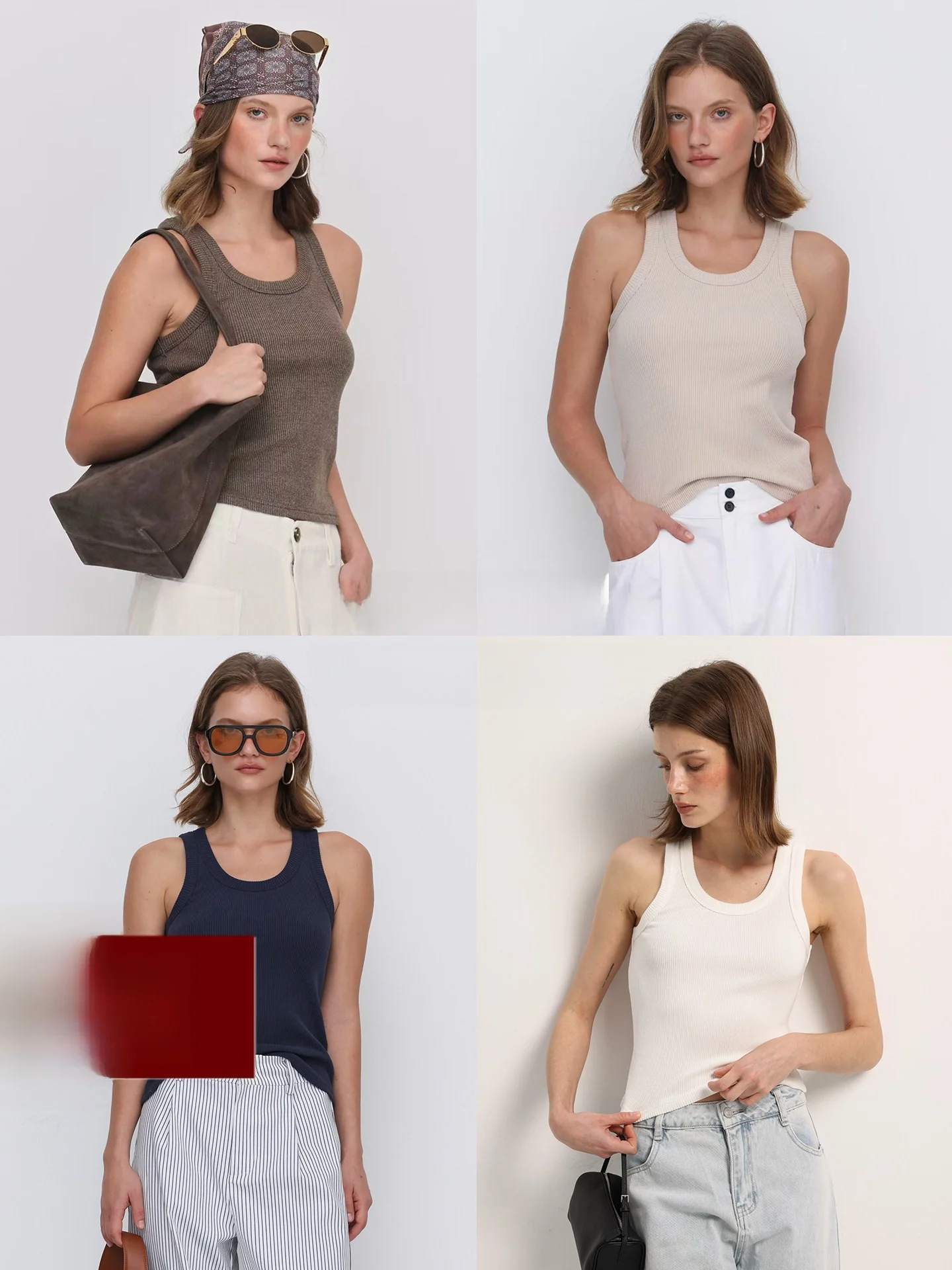 

Женский вязаный жилет DeesseSicile с U-образным вырезом: модный топ для многослойных образов, влагоотводящий, дышащий, стандартный крой, смесь хлопка и полиэстера