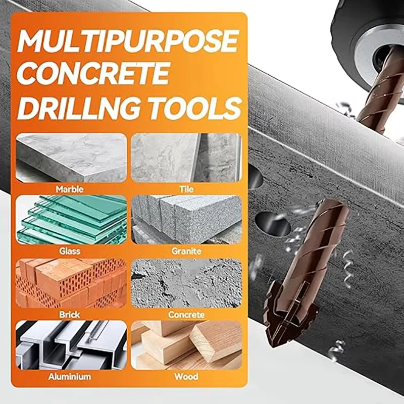 10/7 قطعة مجموعة لقمة ثقب مسننة عالية القوة خاصة مسننة تويست بت 3-12 مللي متر للخرسانة/البلاط/مجموعة أدوات الحفر الزجاجية