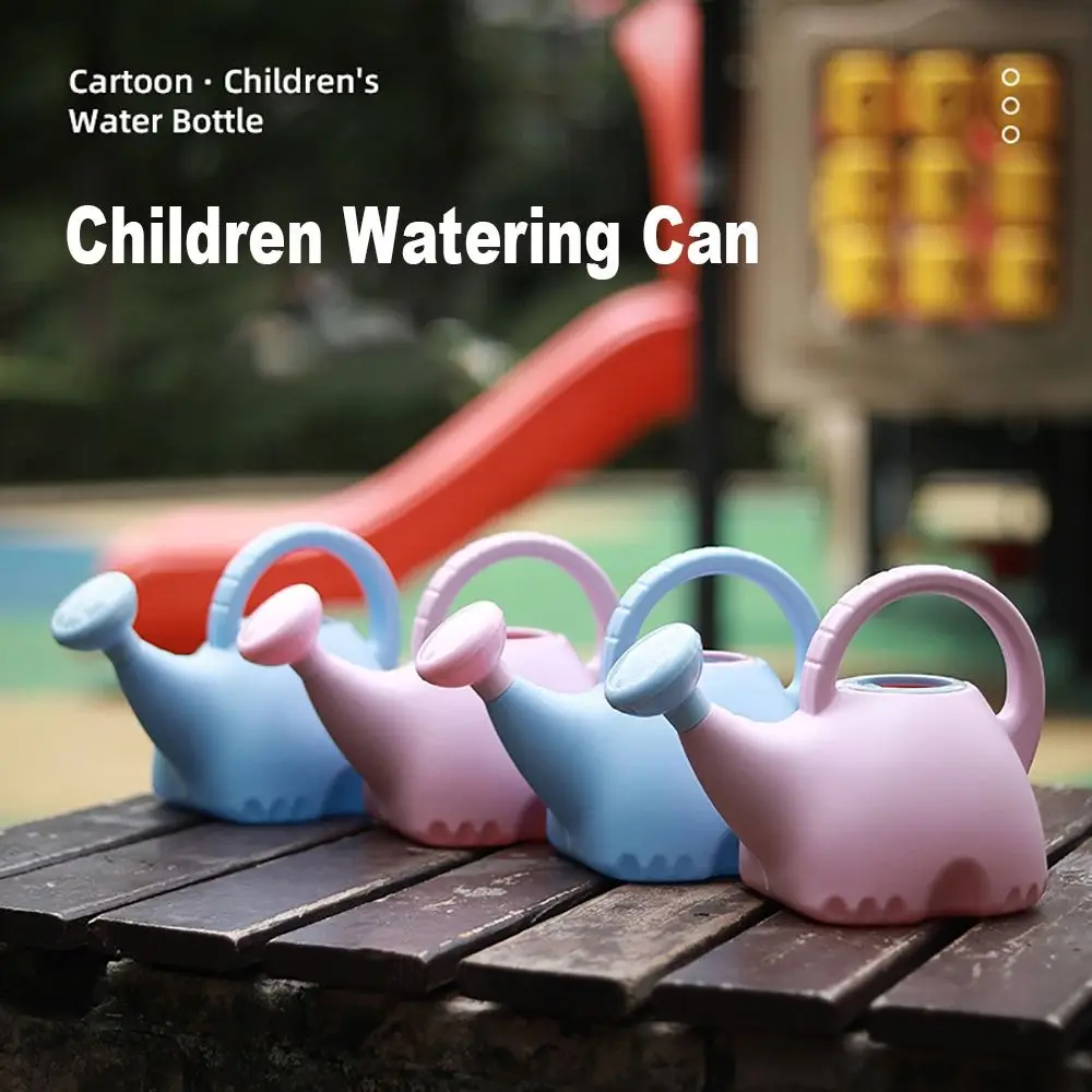 2200ml Outdoor Cartoon Whale Children Watering Can Lawn Flower Kids Plant Watering Pot Cute Patio Gardening Irrigation