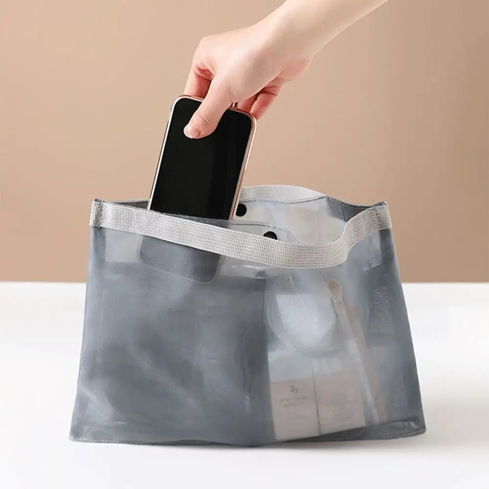 

Japanese Portable Travel Insert Bag Fashion Simple Lipstick Bag Mesh Storage Bag Makeup Case Cosmetic Bag