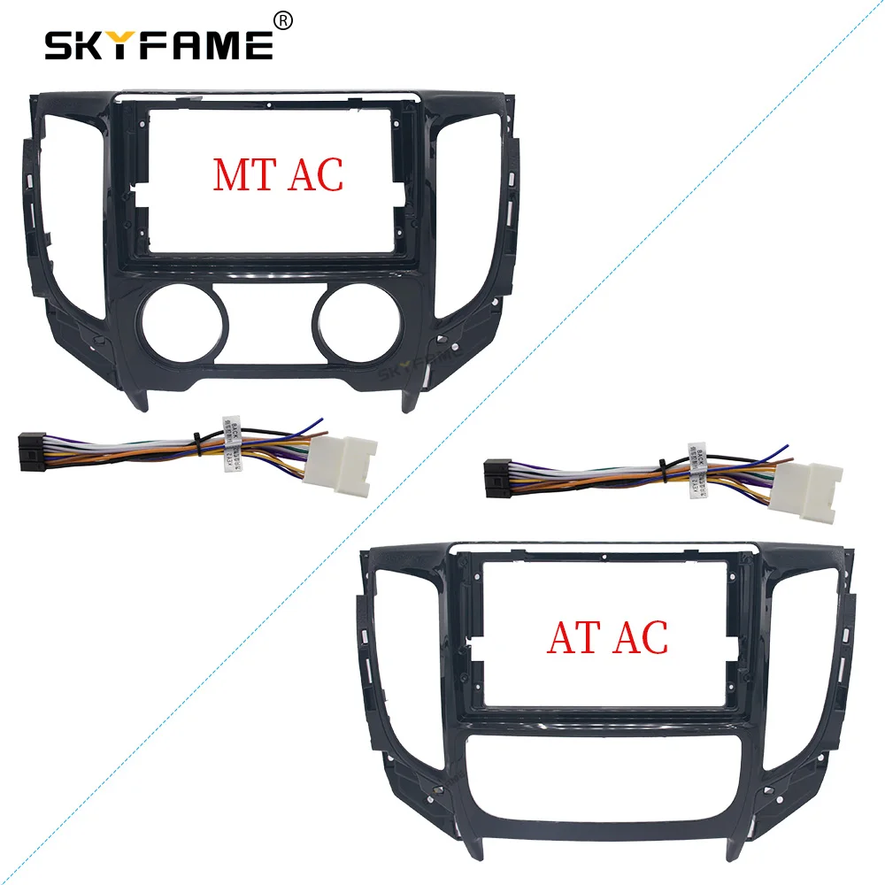SKYFAME Car Frame Fascia Adapter Android Radio  Dash Fitting Panel Kit For Mitsubishi Triton L200