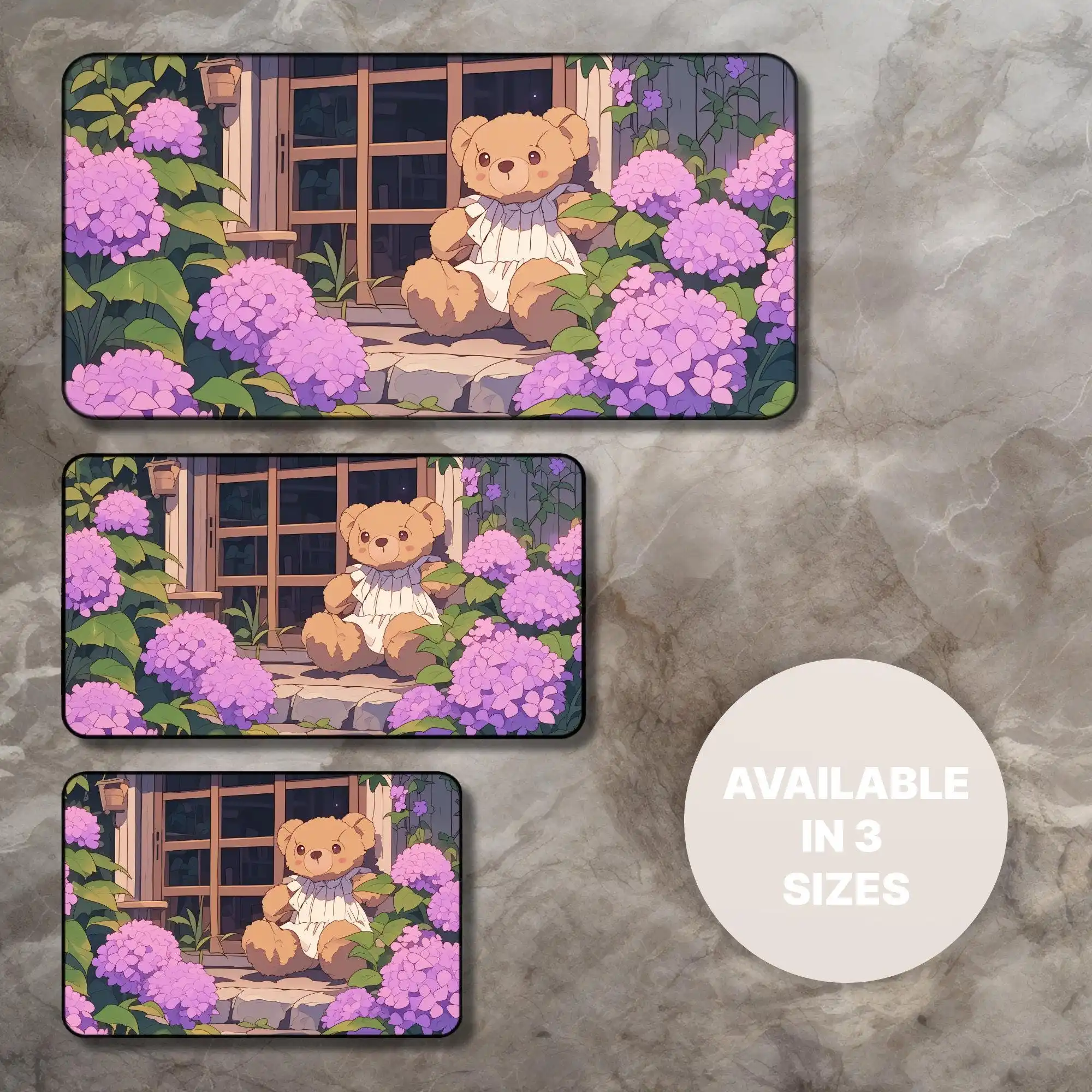 팬더 플러시 장난감 책상 매트 게임 마우스 패드 XXL 꽃 잎 대형 게임 마우스 매트, 사무실 컴퓨터 키보드 노트북 홈