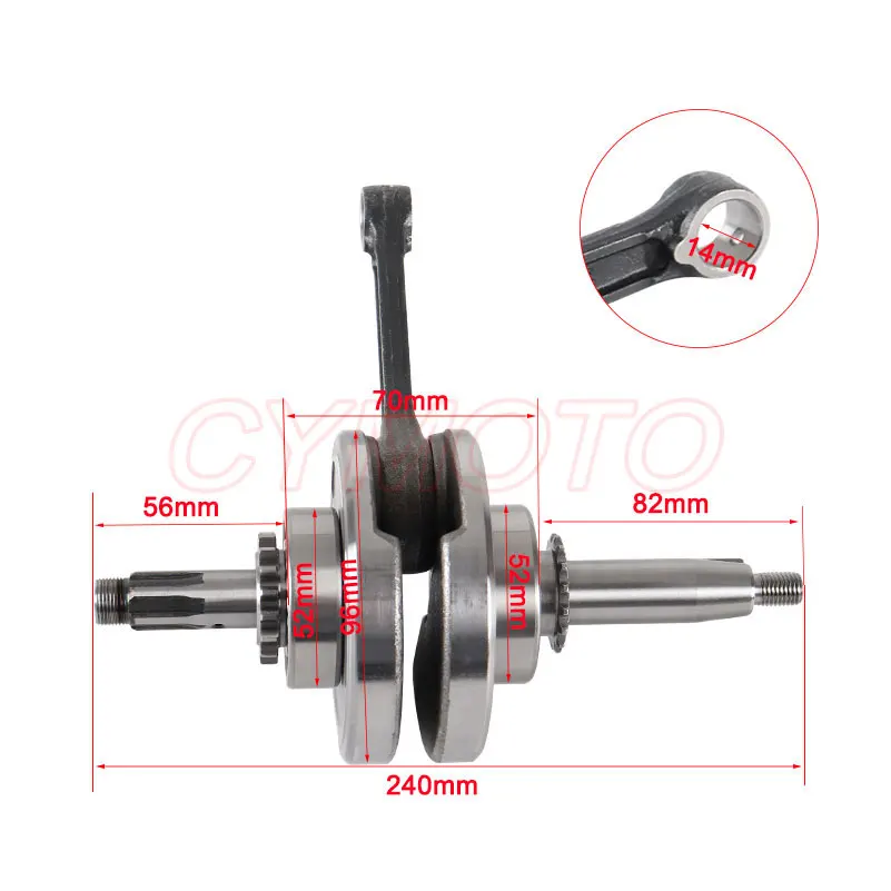 125cc Air/Oil cooling Horizontal Engines crankshaft For LF125 LIFAN125cc Motorcycle Dirt Pit Bike ATV Quad Engine Parts 1P52FMI