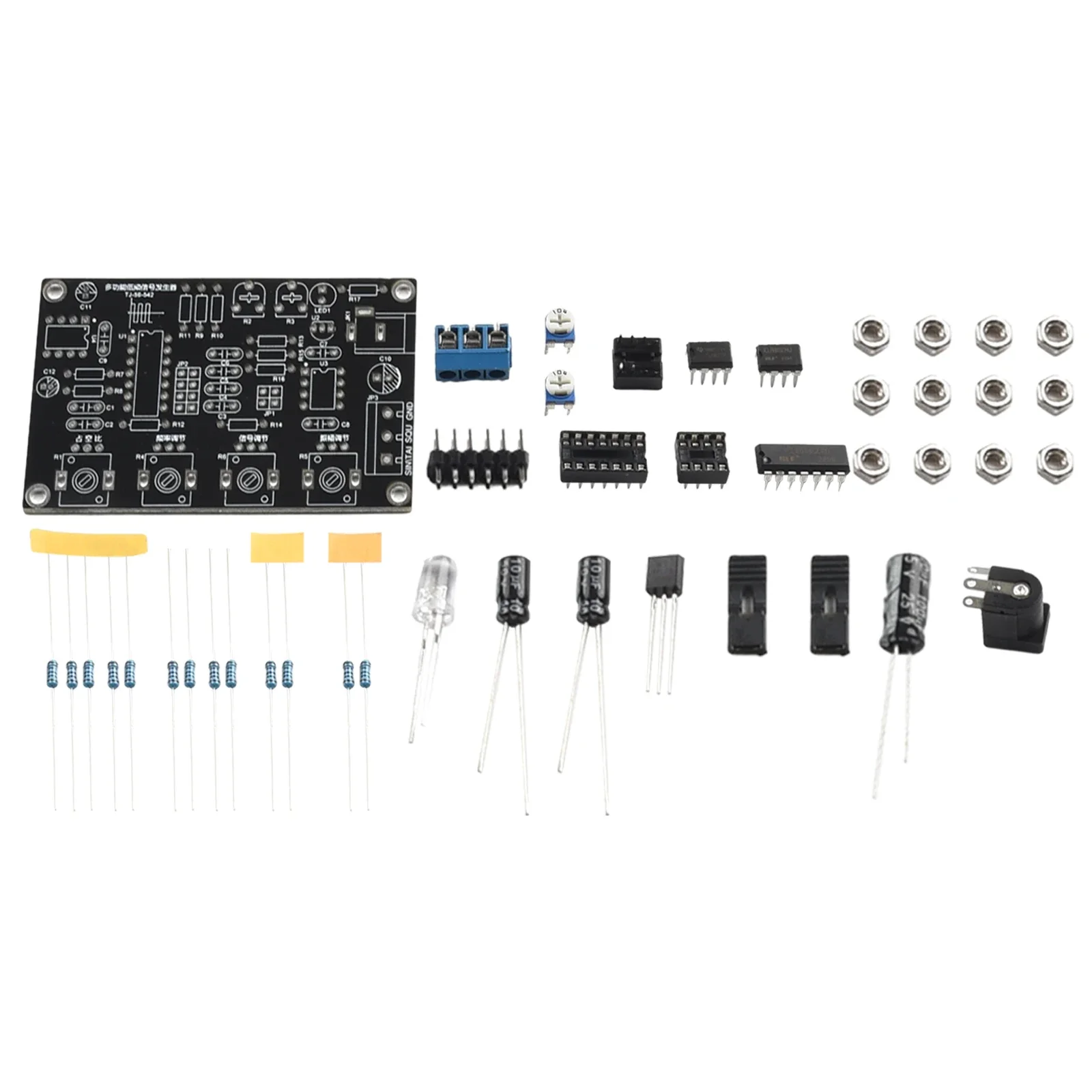 

DIY Kit Генератор сигналов XR2206 Синусоидальные/треугольные/квадратные формы сигнала Регулируемая частота/амплитуда Высокоскоростной операционный усилитель