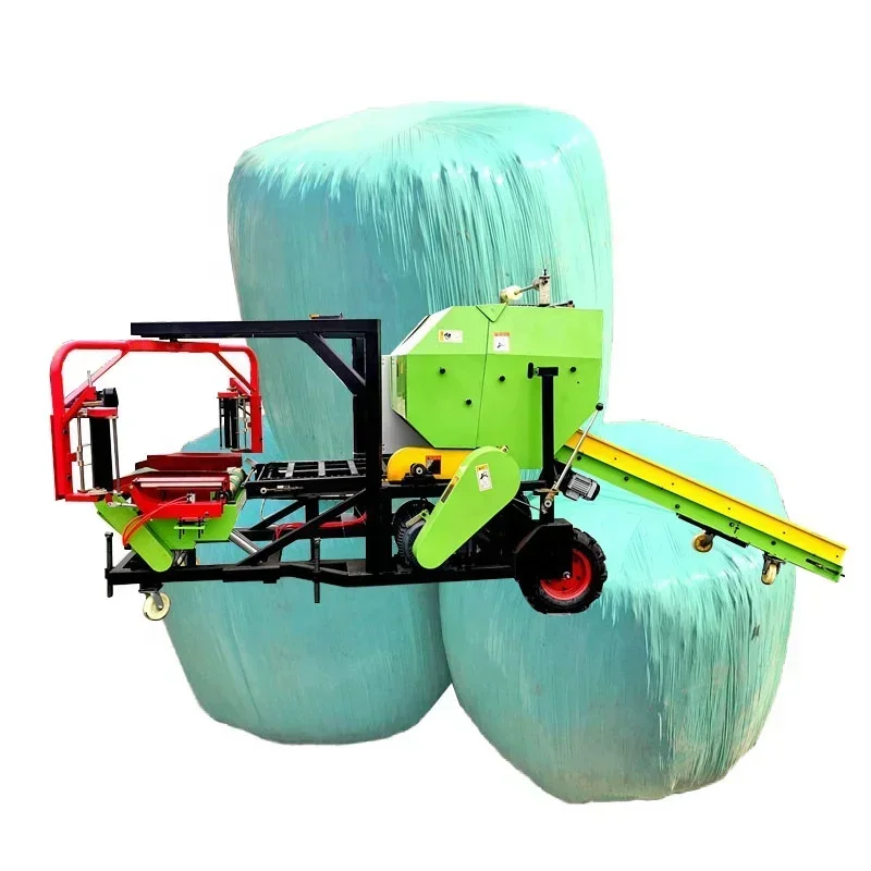 70Cm Round Hay Bale Packer Straw Grass Fodder Baling Wrapping Machine Corn Silage Baler