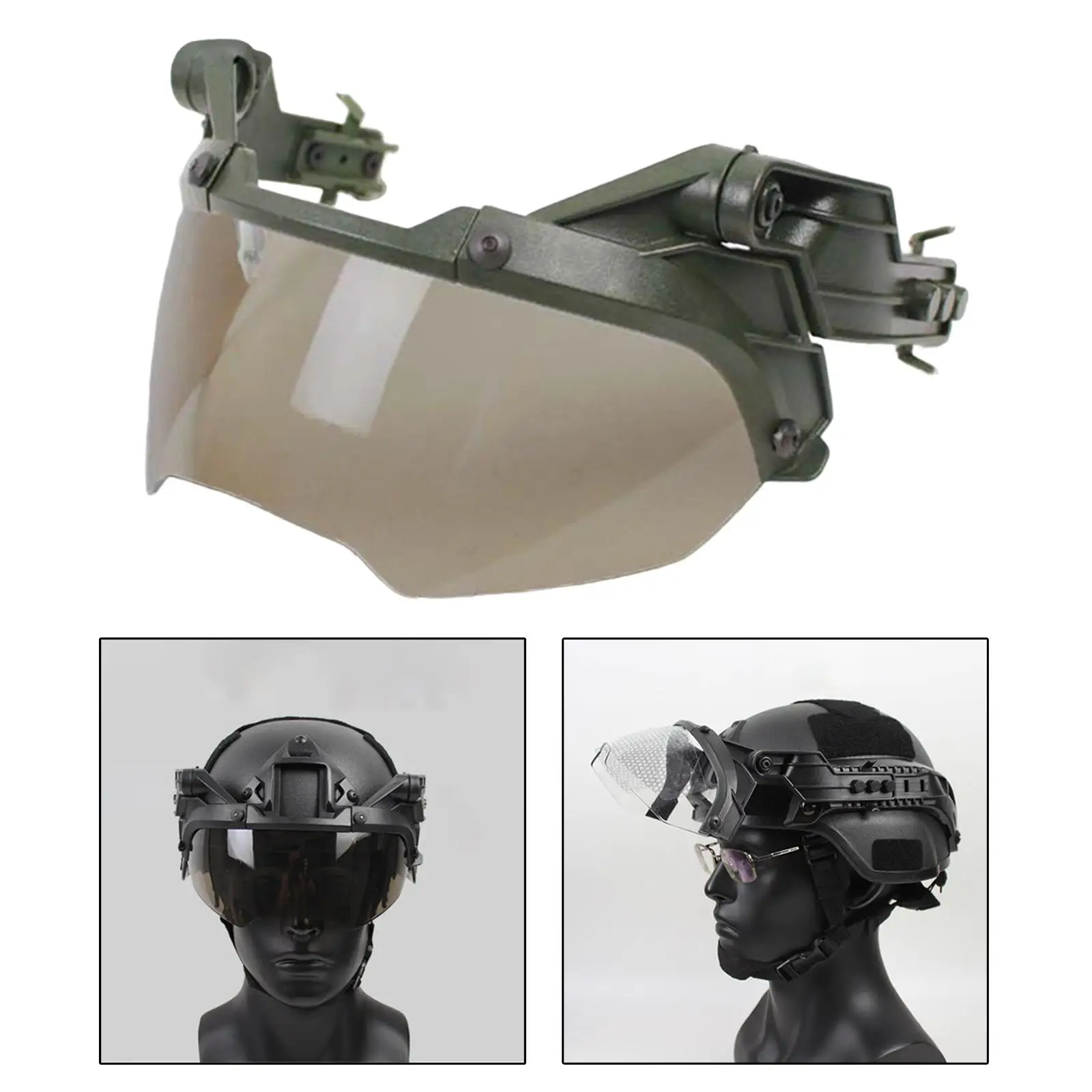 Tactical Split Anti-Fog Safety Goggles Guide Rail Accessories 90 Degrees Removable AntiFog Helmet OP Goggles for Cosplay Game