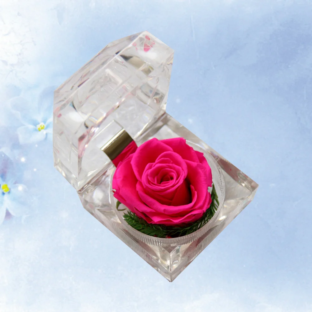 Artificial Rose Preserved Flower Eternity Rose Never Withered Rose Gift For Valentine'S Day With Drawer Gift Box