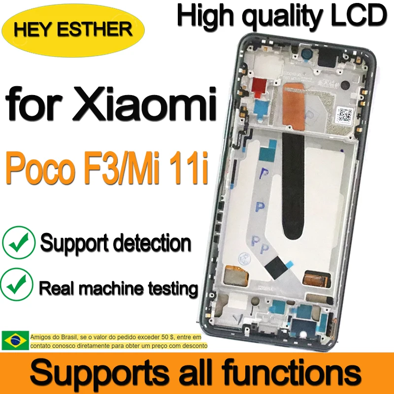 Original 120Hz AMOLED 6.67'' Replacement For Xiaomi POCO F3 M2012K11AG LCD Display Touch Screen for Mi 11i M2012K11G