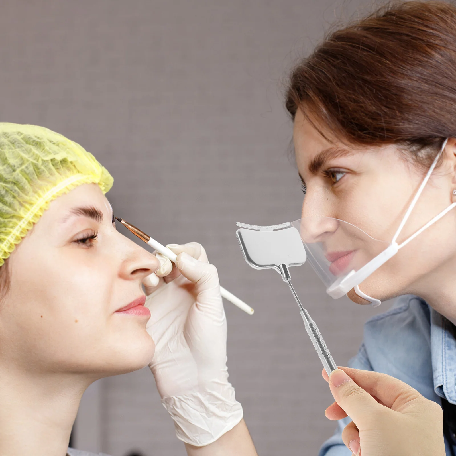 

Eyelash Mirror Creative Stainless Steel Lash Extension Supply Makeup Inspection Handheld Lash Mirror Rotatable 360 Degrees