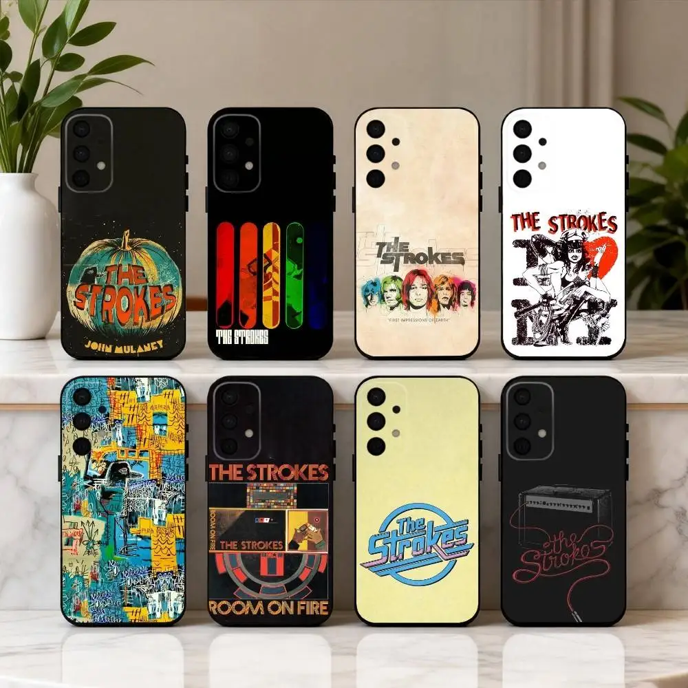

Rock T-The S-Strokes Band Phone Case For Samsung Galaxy A73,A72,A71,A70,A53,A52,A51,Soft Silicone Black Cover