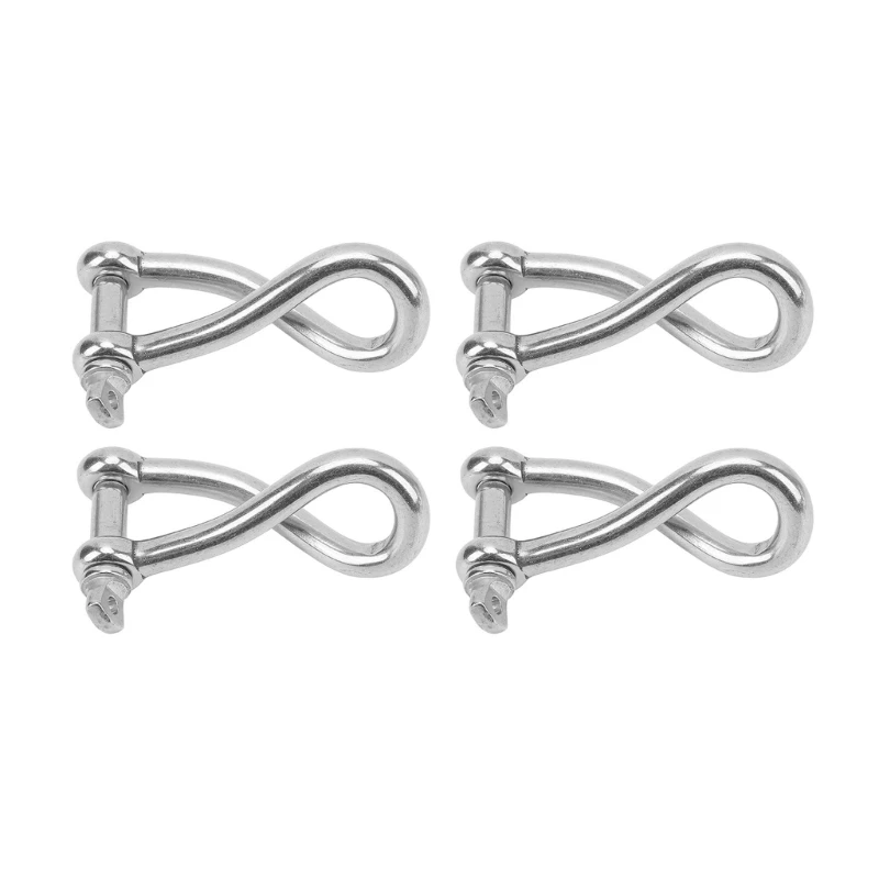 652F Marine Stainless Steel D Shackles Heavy Duty Shackles Secure Anchoring High Strength for Sailing & Cargo Operations