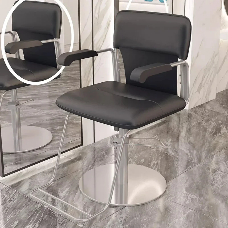 

Minimalist Black Barber Chair Simple Aesthetic Luxury Modern Hair Salon Chair Trendy Glamour Cadeira De Cabeleireiro Furniture