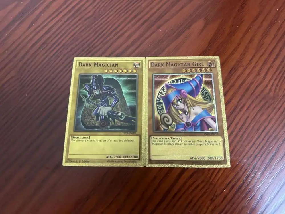 55pcs Golden Foil Plastic Yu Gi Oh Anime Cards in English Blue Eyes Exodia Obelisk Slifer Ra Yugioh Classic Proxy Card kids