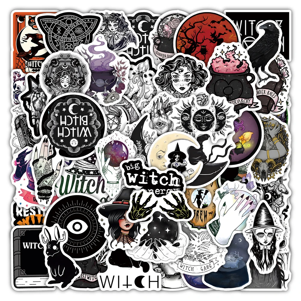 

10/30/50PCS Horror Gothic Witch Cartoon Stickers DIY Skateboard Guitar Laptop Waterproof Classic Toy Cool Sticker Decal Kid Toy