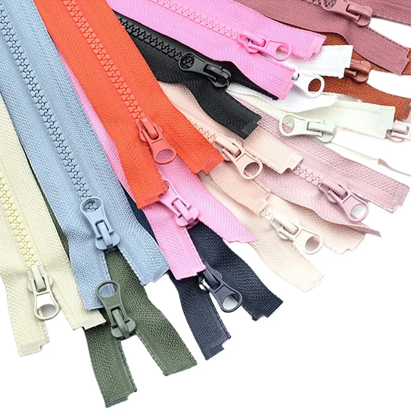 5# Resin Zipper Open-End Auto Lock ECO Plastic Zippers for Sewing Clothing 40/55/60/70/80/90 cm