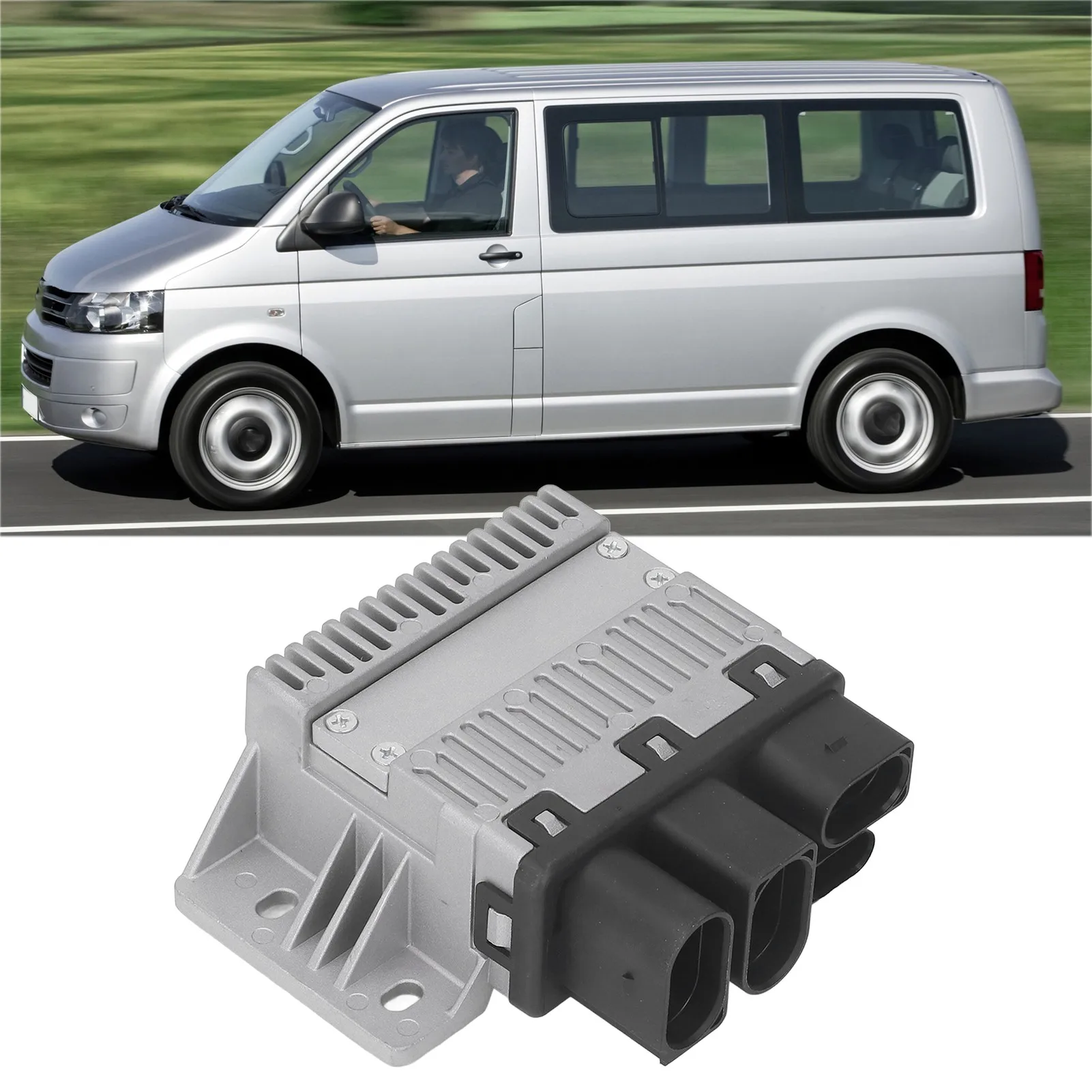Radiator Fan Control Unit 7H0919506D, High Hardness Cooling Control Module Compatible With VW Transporter T5 Series Produced 200