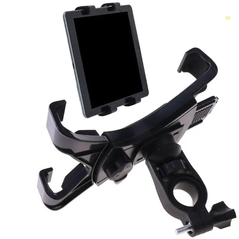 Bike Tablet Mount, Motorcycle Tablet Holder, Cycling Handlebar Tablet Clamp with 360 Rotation for 7-12