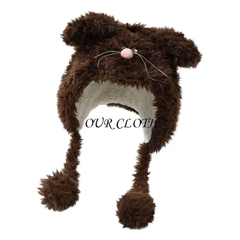Playfulness Mouse Ear Hat Winter Autumn Warm Hat Breathable Winter Hat Suitable for Vsrious Ages Y1AC