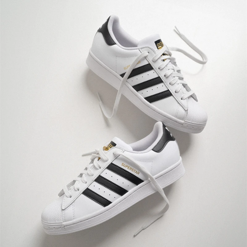 Adidas-zapatillas de skateboard originales para hombre y mujer, zapatos clásicos de color blanco y negro, calzado deportivo informal y cómodo para exteriores