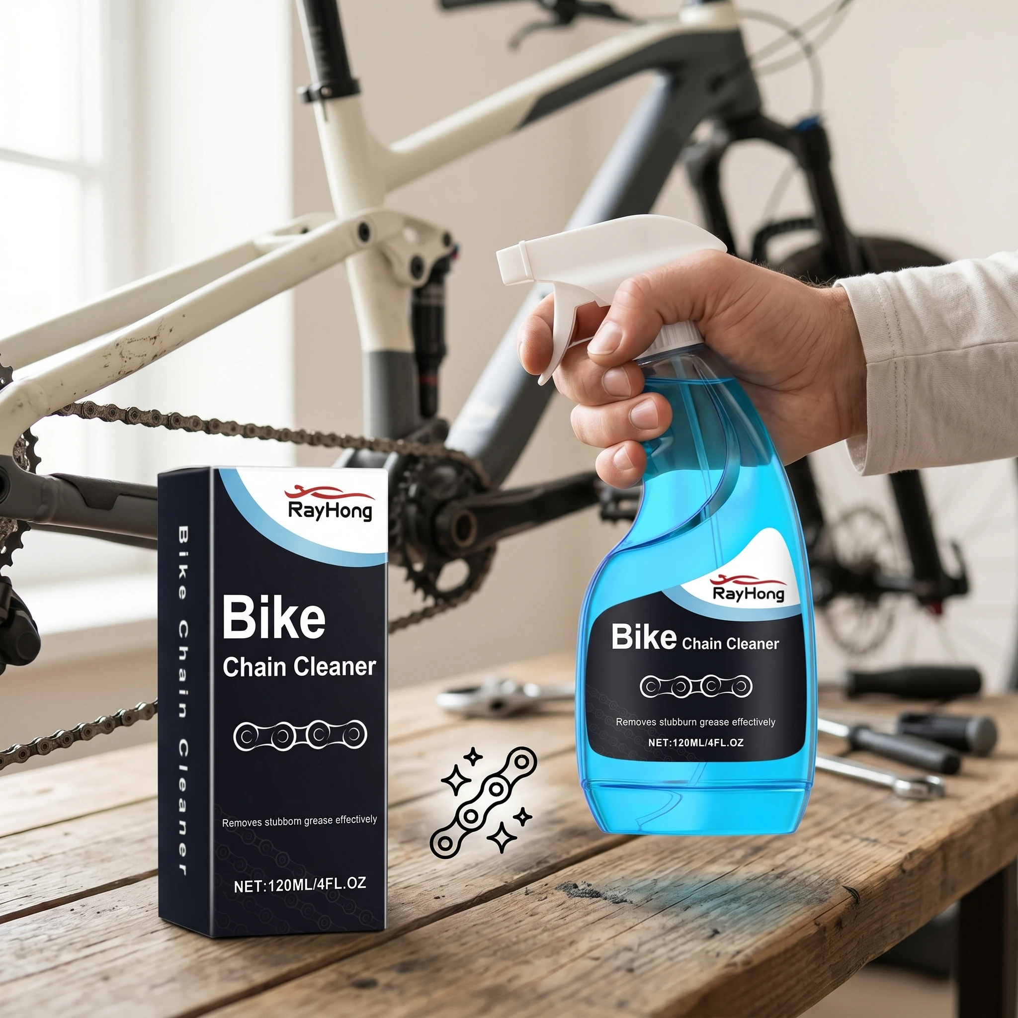Bicycle Chain Cleaning Spray Anti Rust Dissolves Mud Stains Maintains Smoothing Operation Prevents Oxidized Motorcycle Degreaser
