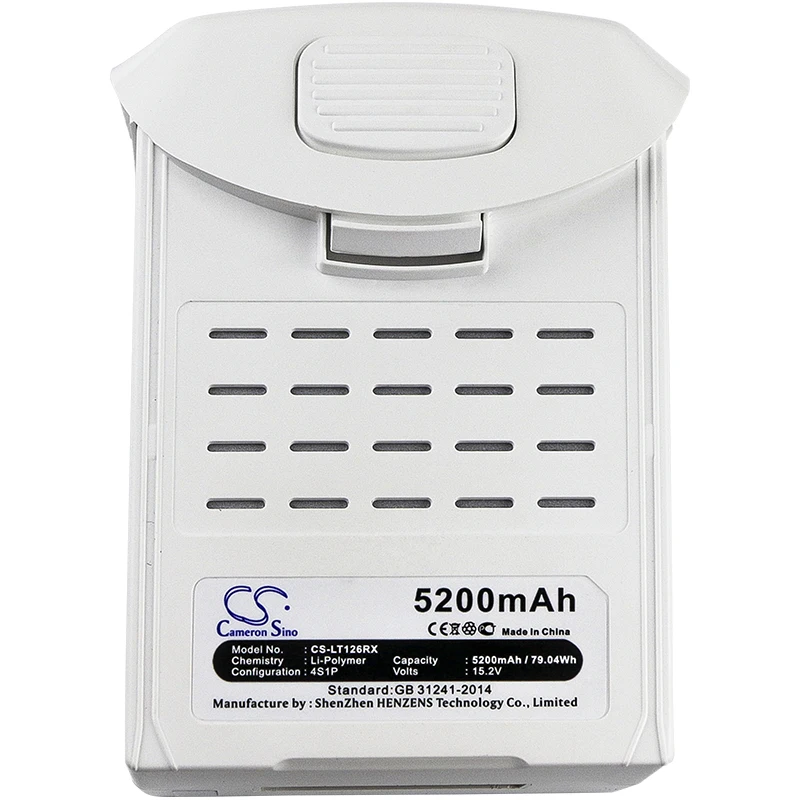 Cameron Sino Batería para Drones DJI Phantom 4 Pro Phantom 4 Capacidad 5200mAh Tipo Li-Polymer