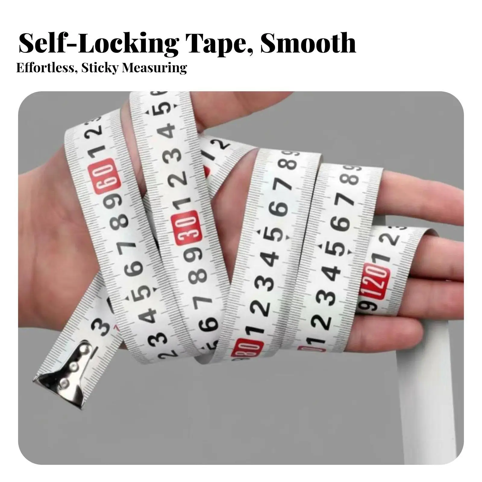Self-locking Measuring Tape 5m Retractable Steel Ruler with Belt Clip for Carpenter Workshop Precision Tool