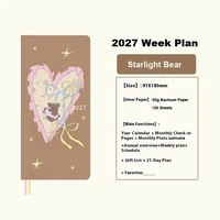 2027 Kinbor Weekly Planner Pocket Journal Notebook Slim Weeks Plan 52g Bachuan Paper Monthly Yearly Planner for Back To School 3