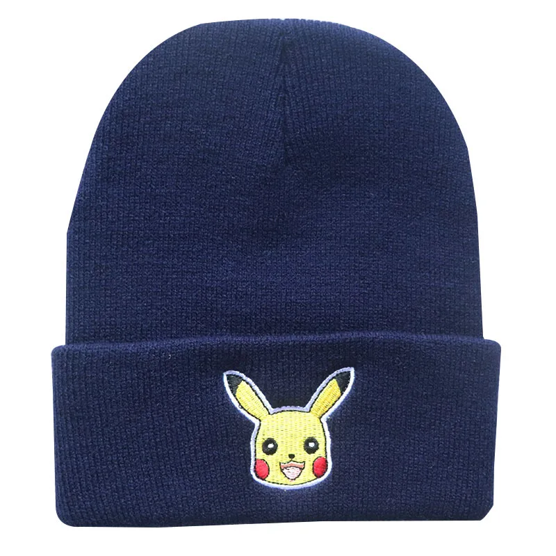 Personaggi Anime Pokemon Pikachu Go cappello in maglia regolabile Hip Hop Boy Girl Hat autunno inverno cappello per bambini giocattolo di natale