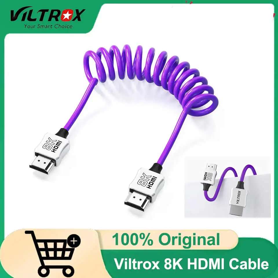 Viltrox 8K HDMI Cable 2.1 48Gbps 60Hz Standard HDMI A to A for Camera Monitor HD TV Laptop Desktop Projector PS4 PS5