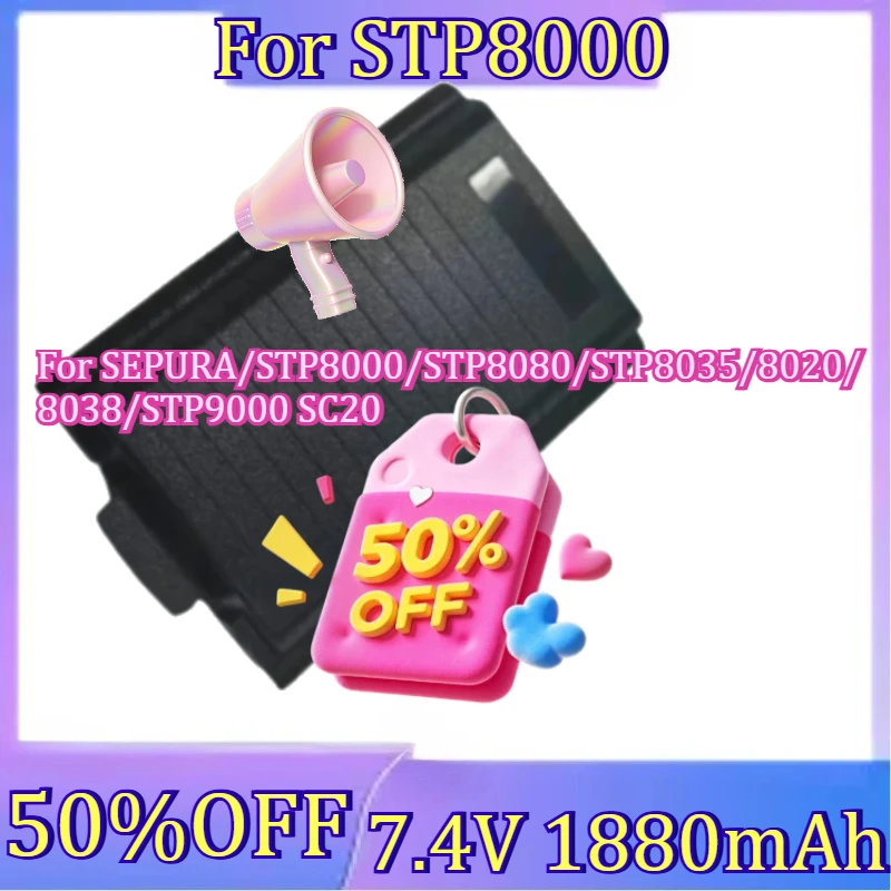 

For SEPURA/STP8000/STP8080/STP8035/8020/8038/STP9000 SC20 Walkie Talkie Battery New 7.4V 1880mAh High Quality Battery