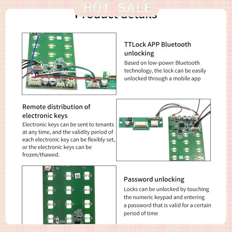 Módulo de relé de interruptor de controle de acesso ttlock, entrega em 24 horas, com aplicativo de celular, nfc/impressão digital/cartão ic de agitação/maneiras de teclas eletrônicas para v