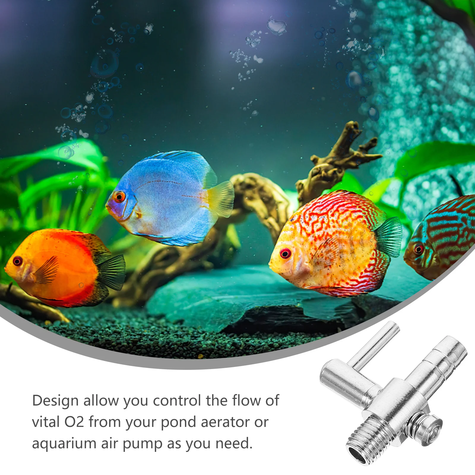 

30Pcs Aquarium Air Pump Oxygen Splitter Stainless Steel Flow Control Lever Fish Tank Aeration Accessory Air Pump Flow Lever