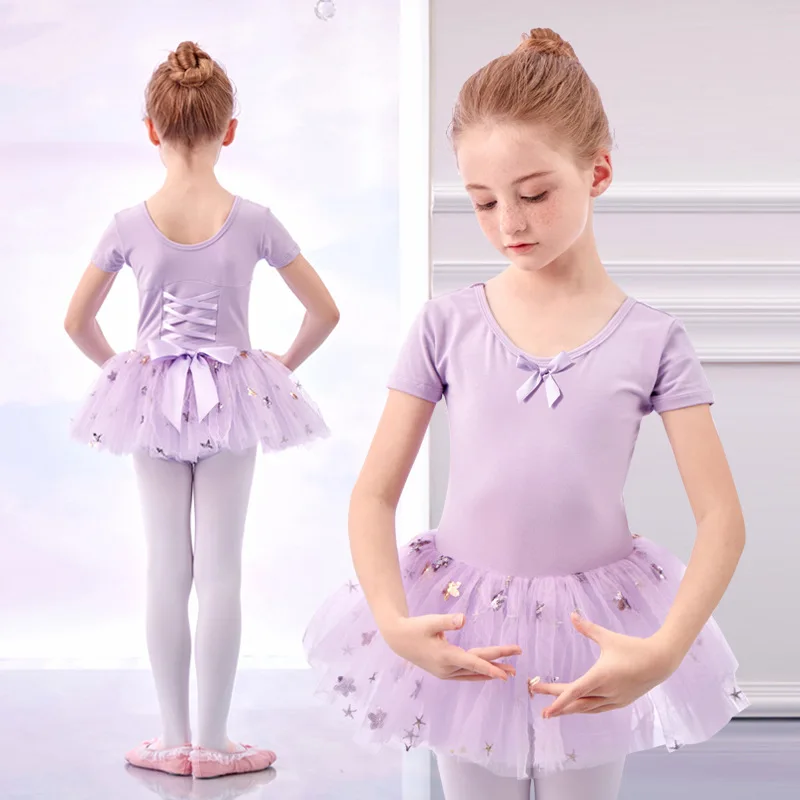 USHINE Dance Leotard Kids Tutu Skirts Gymnastics Ballet Leotards Short Dresses Costumes For Ballerina