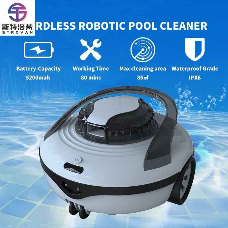 STLF الذكاء المتقدم مخصص 2025 منظف حمام السباحة روبوت التلقائي حمام سباحة مكنسة كهربائية روبوتية