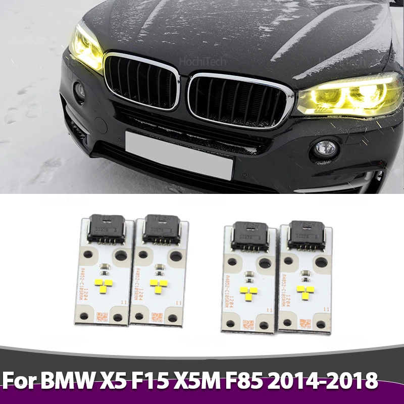 

Лимонно-желтый светильник «ангельские глазки» DRL, дневные фары для BMWX5 F15 X5M F85 2014 2015 2016 2017 2018, фары 63117263051