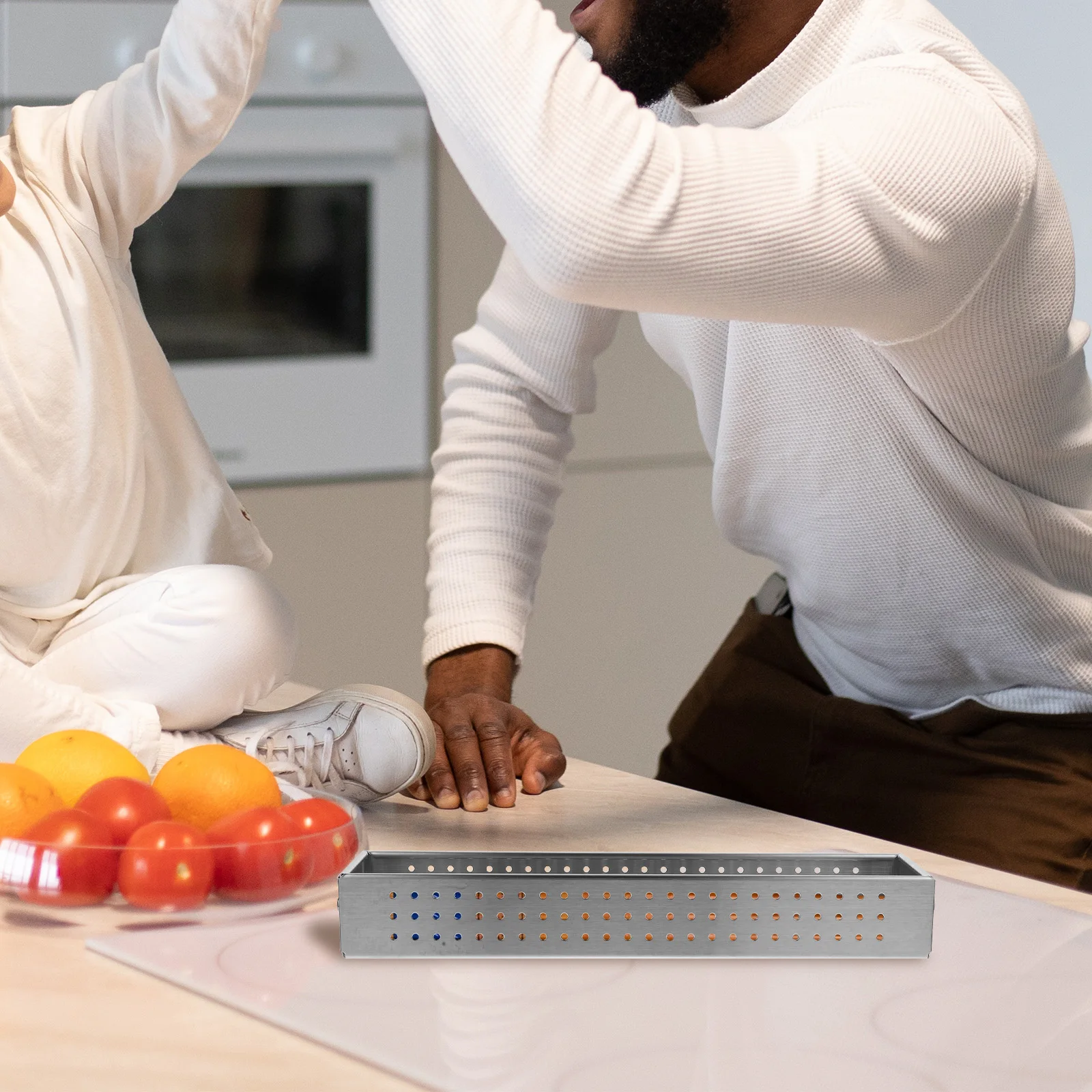 

Stainless Steel Chopsticks Storage Box Large Capacity Utensil Holder for Kitchen Restaurant Cutlery Organizer with Drainage