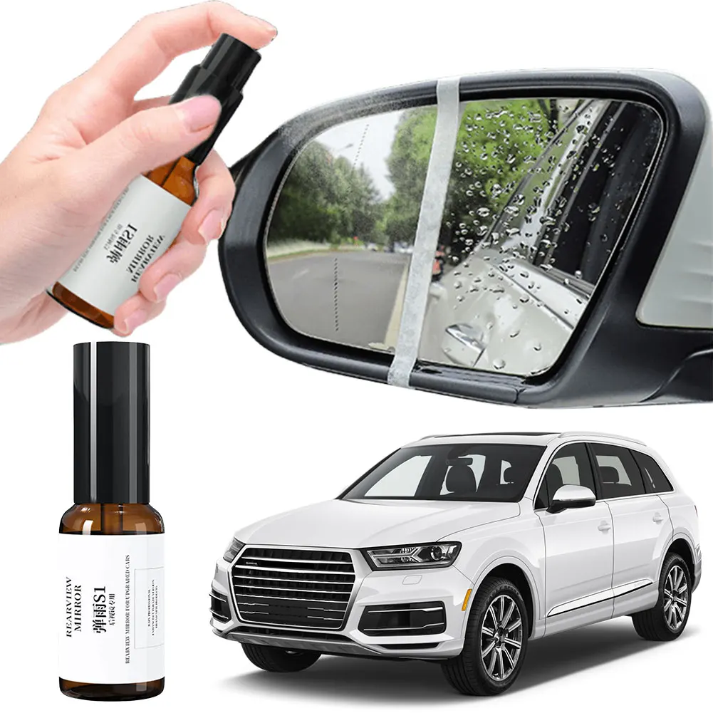 Anti Rain Coating 30ml Windshield Mirror Mask Auto Polish Kit Rearview Mirror Anti Fogging Anti-Condensation Visibility Enhancer