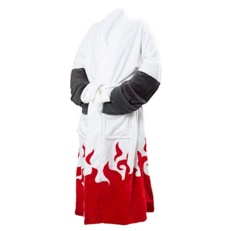 

NARUTO Uzumaki Naruto merchandise anime cartoon cute homewear men's bathrobe winter coral fleece robe cosplay costume gift