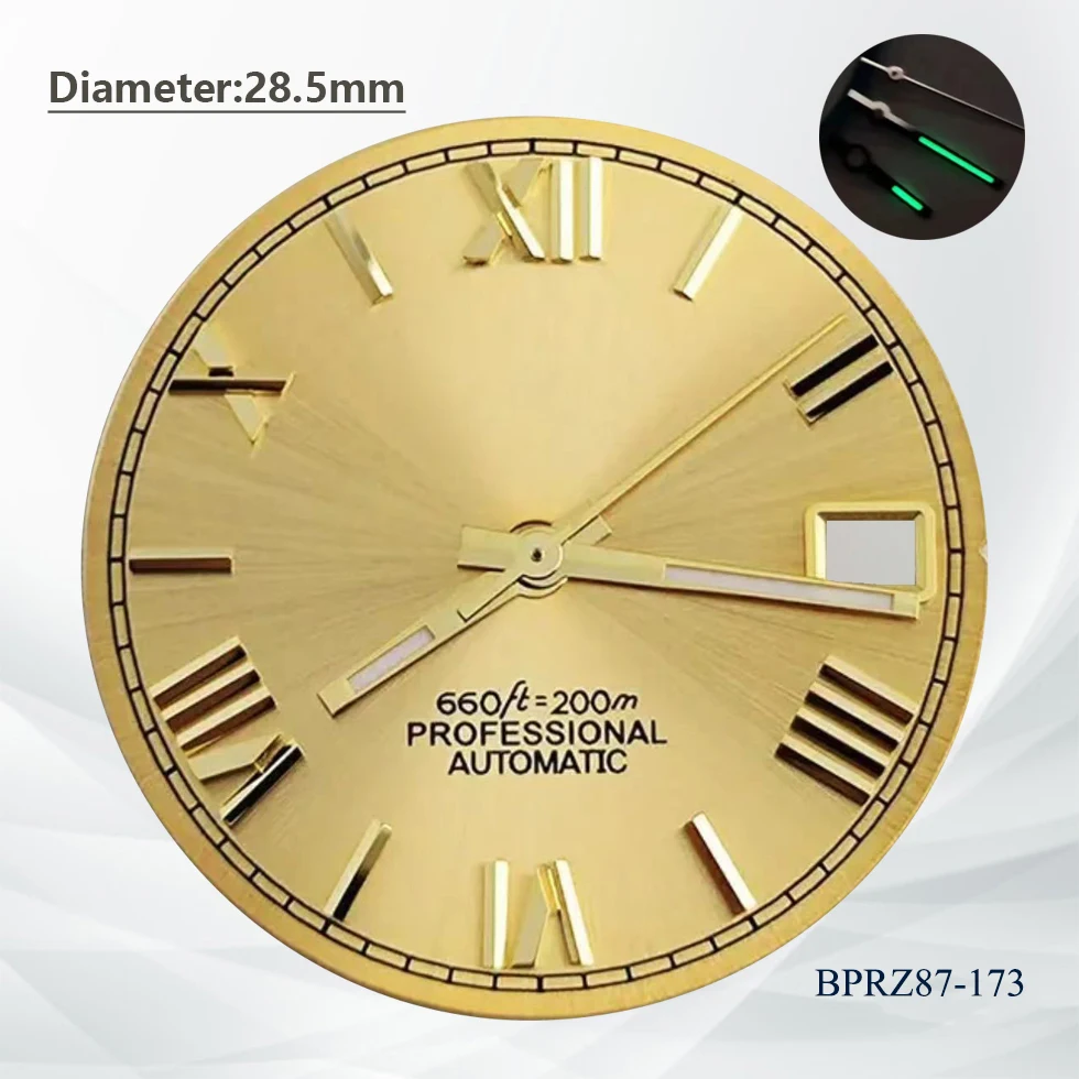 s logo dial 28.5mm NH35 Watch S LOGO dial S dial nh35 Rome numerals dial Suitable for NH35 movement watch accessories view 6