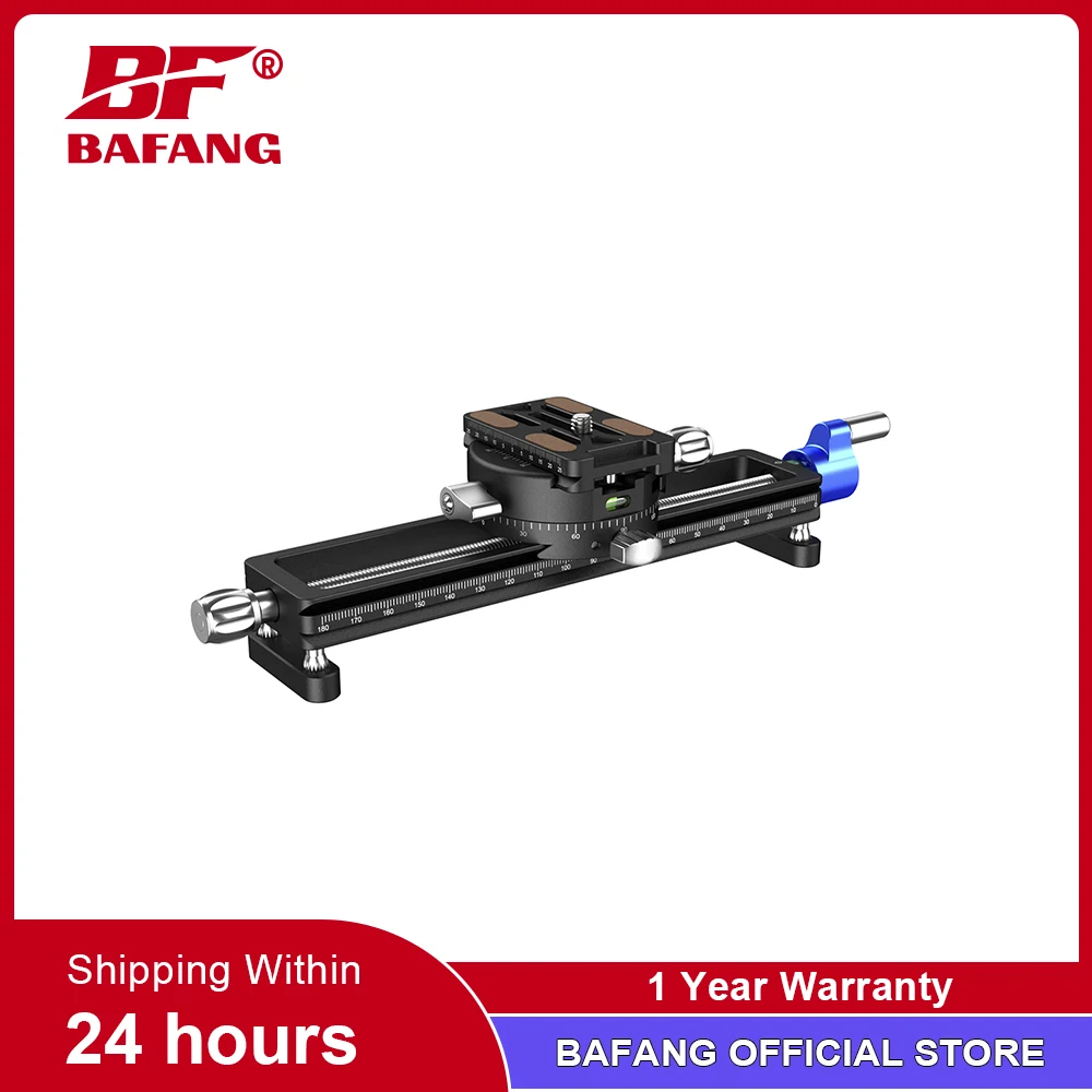 

BAFANG 180 Quick Adjustment Macro Focusing Rail with 360 Degree Rotating Clamp for Photograaphy Max Load Bearing 8KG