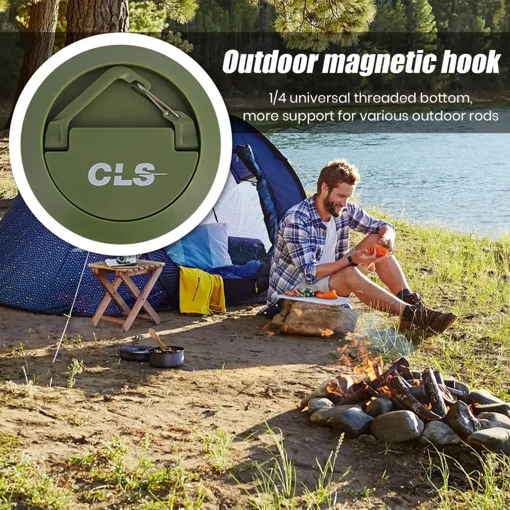 Magnetic Hanging Hook Tent Light Hook Portable Magnetic Camping Lamp Hanger Strong Load-bearing Hook for Stable Tent Light