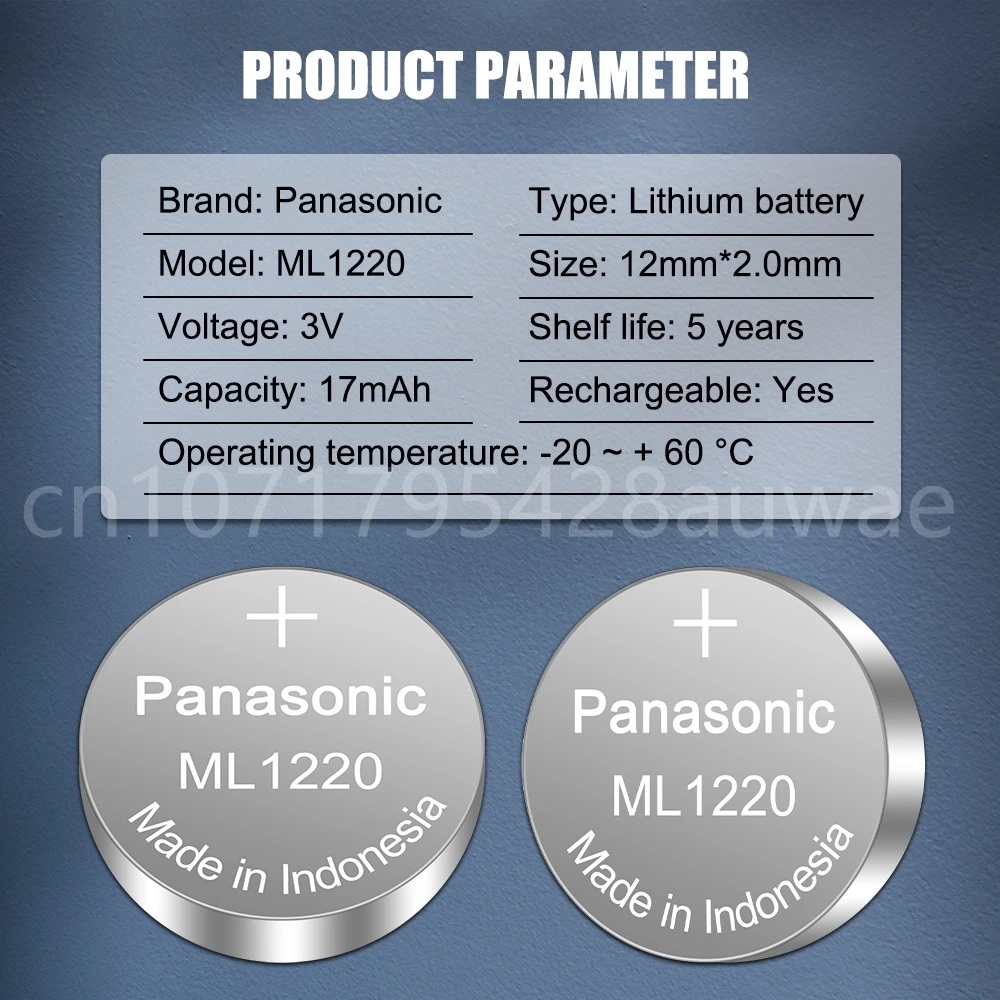 Оригинальный новый свежий Литиевый ПЕРЕЗАРЯЖАЕМЫЙ аккумулятор Panasonic ML1220 1220 3 в 17 мАч