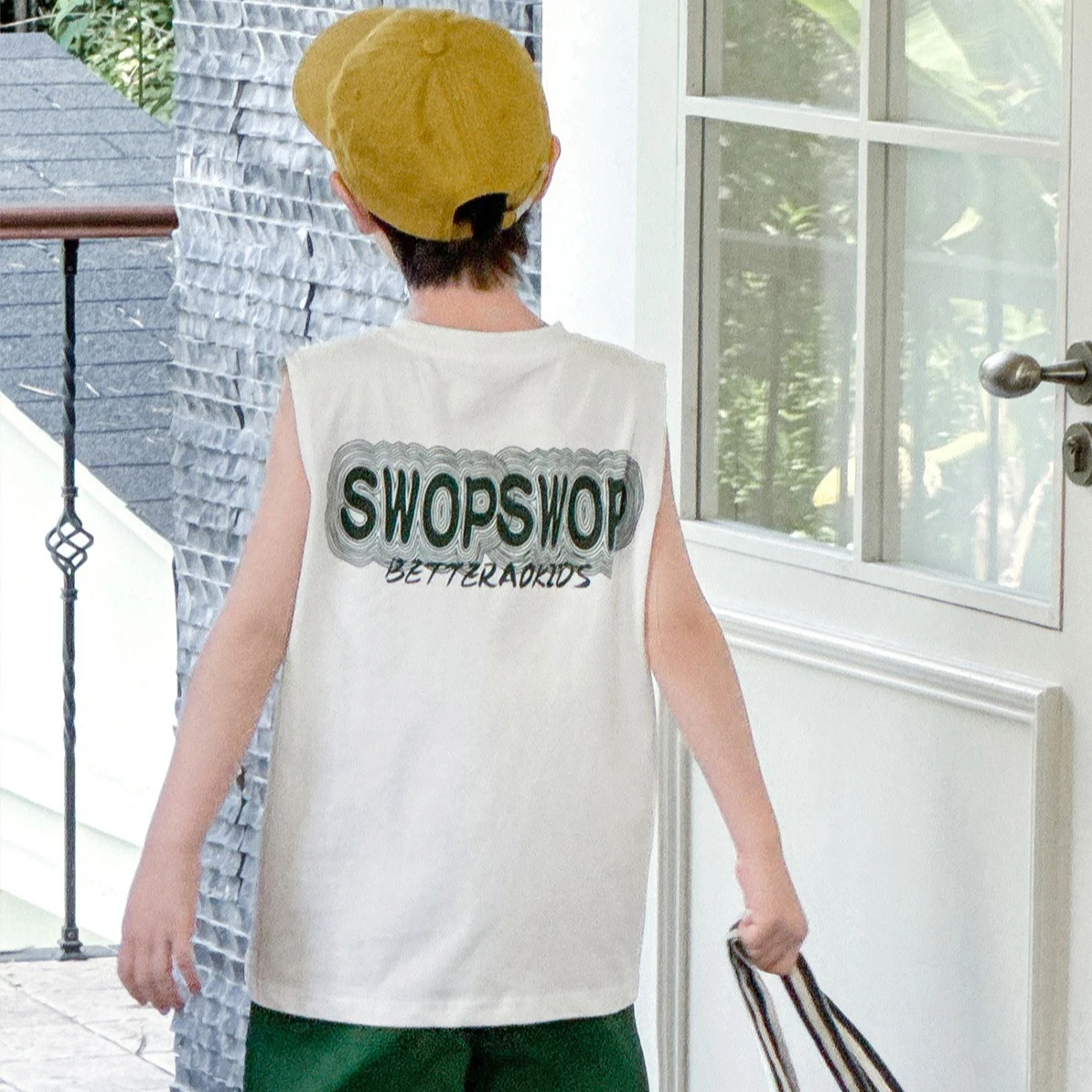 Boys T-shirt 2026 Spring and Summer New Children's Clothing Korean Style Boys and Girls Fashion Casual Letter Print Vest